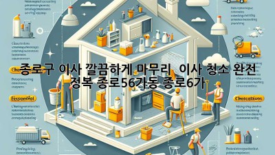 종로구 이사, 깔끔하게 마무리! ✨ 이사 청소 완전 정복 (종로5.6가동, 종로6가)